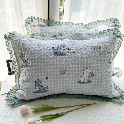 91家纺网 家纺一手货源 找家纺 （总）百寐 2024新款全棉韩版花边夹棉枕套