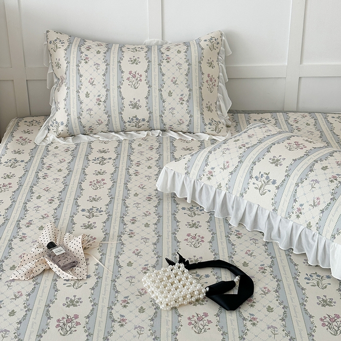 91家纺网 家纺一手货源 找家纺 昔可家纺 2024新款A类900D仙仙雪纺床裙冰丝席 夏日织梦