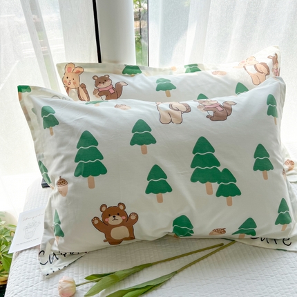 91家纺网 家纺一手货源 找家纺 （总）百寐 2024新款全棉碎花卡通信封开口宜家大枕套