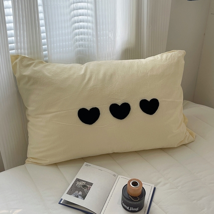 91家纺网 家纺一手货源 找家纺 （总）桃子家居 2024新款A类纯棉水洗棉毛巾绣奶油少女甜心系列学生单枕套