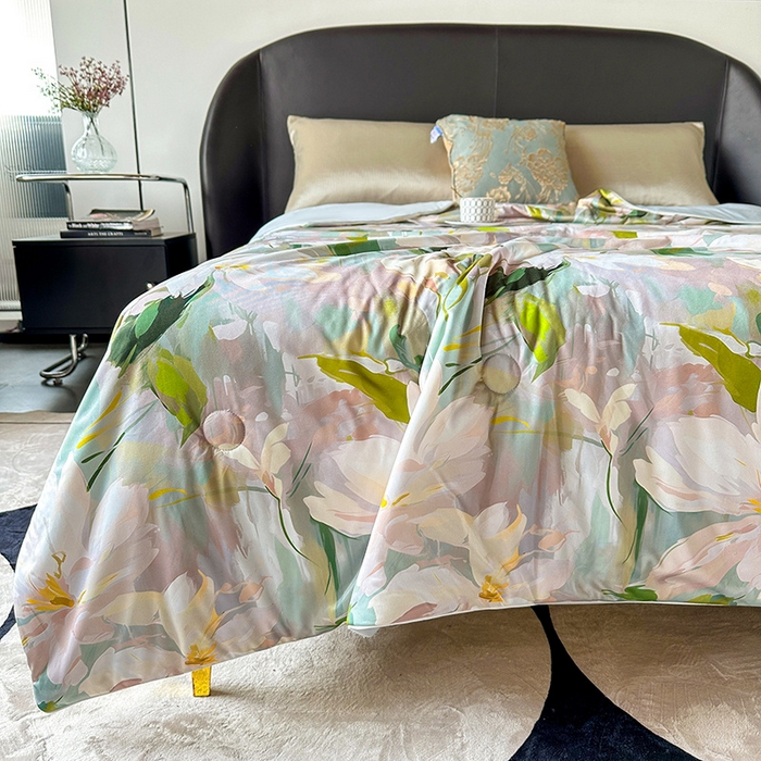 91家纺网 家纺一手货源 找家纺 小芽 2024新款凉感丝夏被 14