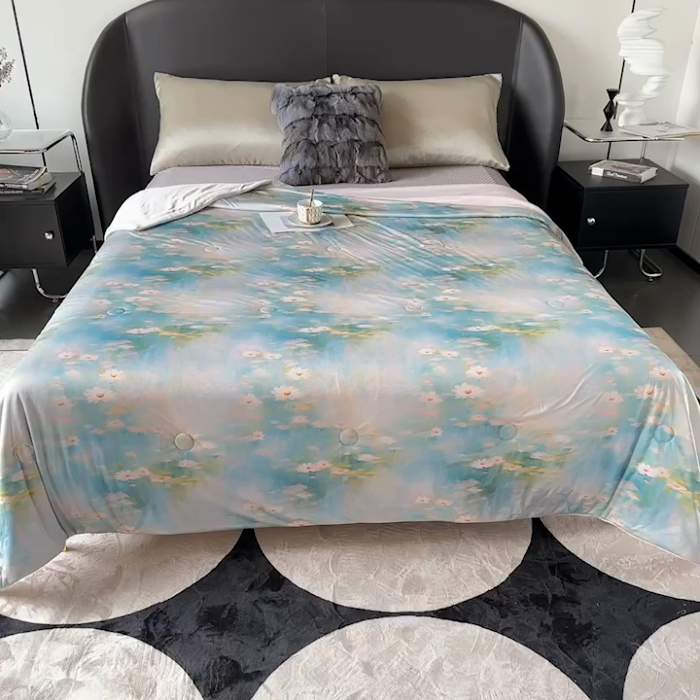 91家纺网 家纺一手货源 找家纺 小芽 2024新款凉感丝夏被 10