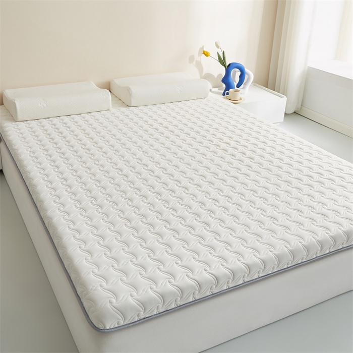 91家纺网 家纺一手货源 找家纺 寐珂 2025新款乳胶凉席床垫A类反面水洗棉加厚床垫学生宿舍床垫 贵族白