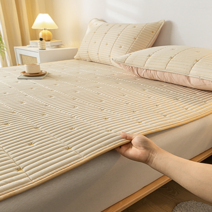 91家纺网 家纺一手货源 找家纺 鑫钰 2024新款1公分厚乳胶床垫薄款席梦思保护垫床护垫-星愿 乳胶床褥-星愿-奶糖咖