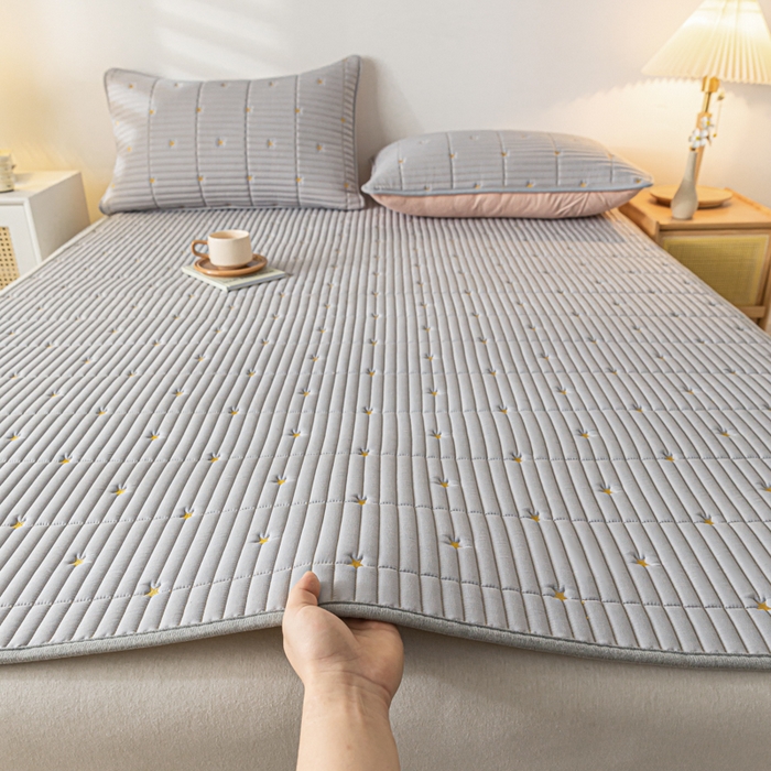 91家纺网 家纺一手货源 找家纺 鑫钰 2024新款1公分厚乳胶床垫薄款席梦思保护垫床护垫-星愿 乳胶床褥-星愿-柏林灰