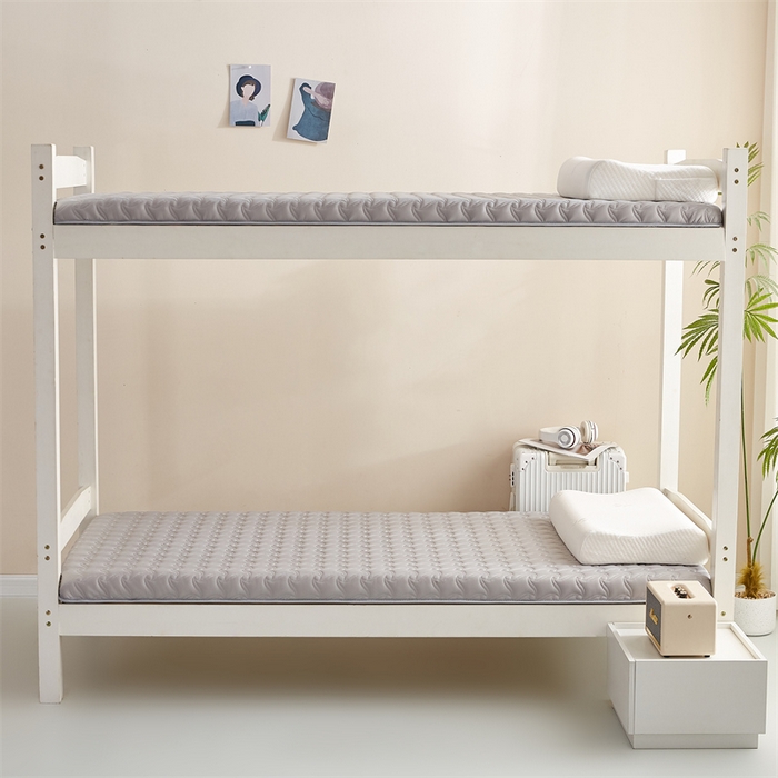 91家纺网 家纺一手货源 找家纺 寐珂 2025新款乳胶凉席床垫A类反面水洗棉加厚床垫学生宿舍床垫 绅士灰