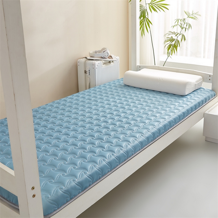 91家纺网 家纺一手货源 找家纺 寐珂 2025新款乳胶凉席床垫A类反面水洗棉加厚床垫学生宿舍床垫 繁星蓝