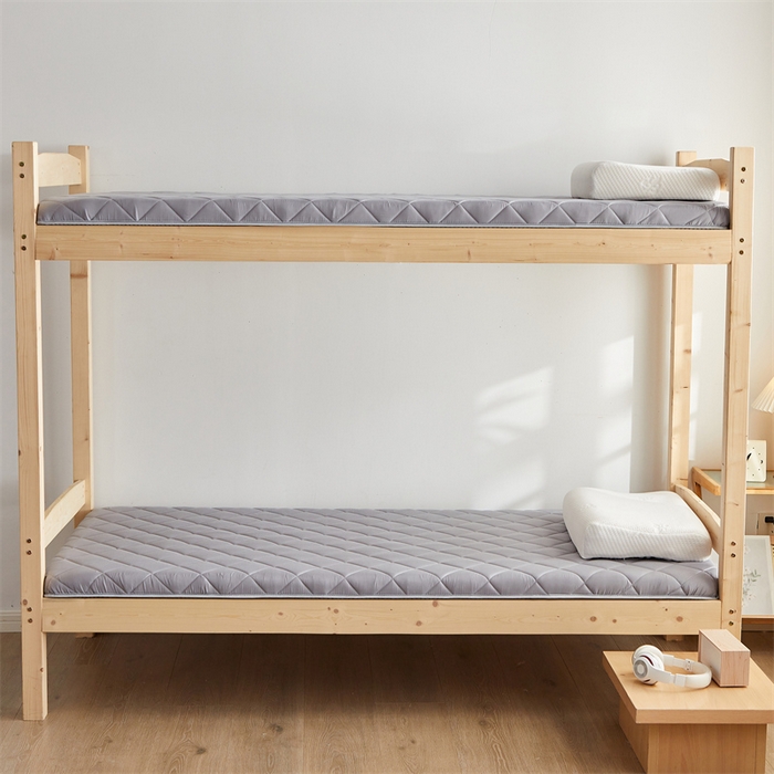 91家纺网 家纺一手货源 找家纺 寐珂 2025新款水洗棉大豆床垫 学生款 太空灰