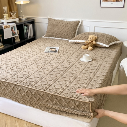 91家纺网 家纺一手货源 找家纺 源舍家纺 2024新款爆款A类塔芙绒床笠枕套