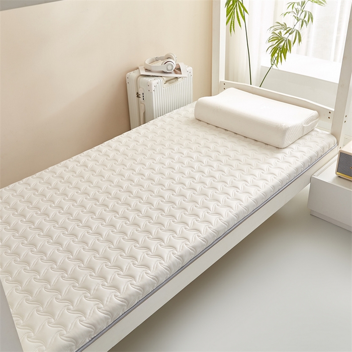 91家纺网 家纺一手货源 找家纺 寐珂 2025新款乳胶凉席床垫A类反面水洗棉加厚床垫学生宿舍床垫 贵族白