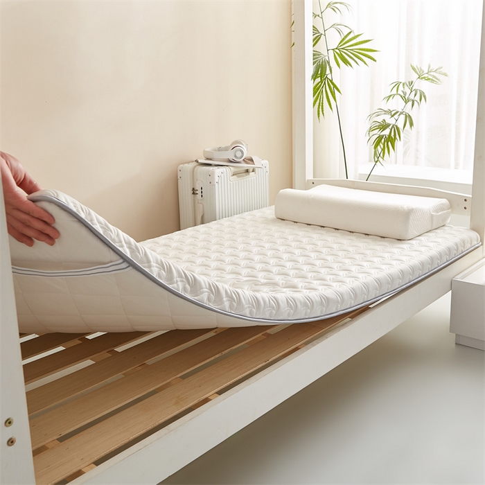 91家纺网 家纺一手货源 找家纺 寐珂 2025新款乳胶凉席床垫A类反面水洗棉加厚床垫学生宿舍床垫 贵族白