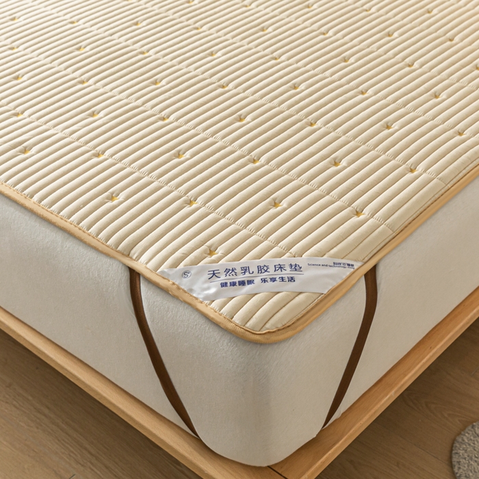 91家纺网 家纺一手货源 找家纺 鑫钰 2024新款1公分厚乳胶床垫薄款席梦思保护垫床护垫-星愿 乳胶床褥-星愿-奶糖咖
