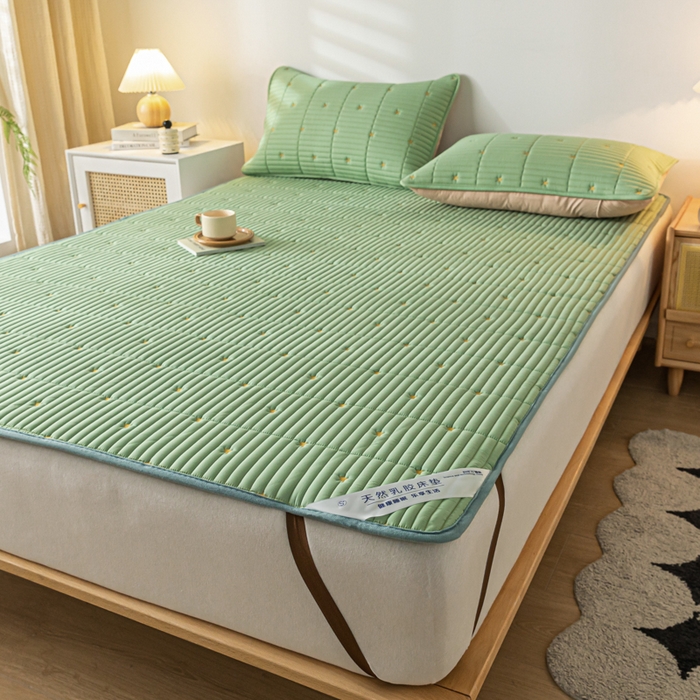 91家纺网 家纺一手货源 找家纺 鑫钰 2024新款1公分厚乳胶床垫薄款席梦思保护垫床护垫-星愿 乳胶床褥-星愿-云川绿