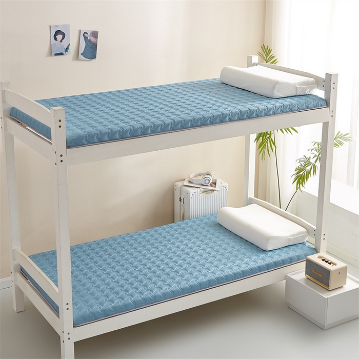 91家纺网 家纺一手货源 找家纺 寐珂 2025新款乳胶凉席床垫A类反面水洗棉加厚床垫学生宿舍床垫 繁星蓝