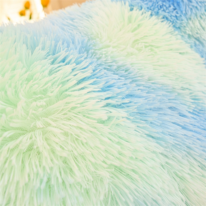 91家纺网 家纺一手货源 找家纺 品尚嘉 2025新款长毛绒拥抱式腰靠跨境外贸水貂绒靠垫沙发靠背 腰靠-薄荷绿