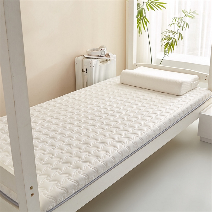 91家纺网 家纺一手货源 找家纺 寐珂 2025新款乳胶凉席床垫A类反面水洗棉加厚床垫学生宿舍床垫 贵族白