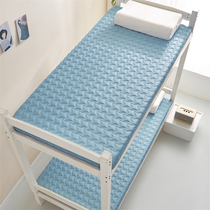 91家纺网 家纺一手货源 找家纺 寐珂 2025新款乳胶凉席床垫A类反面水洗棉加厚床垫学生宿舍床垫 繁星蓝