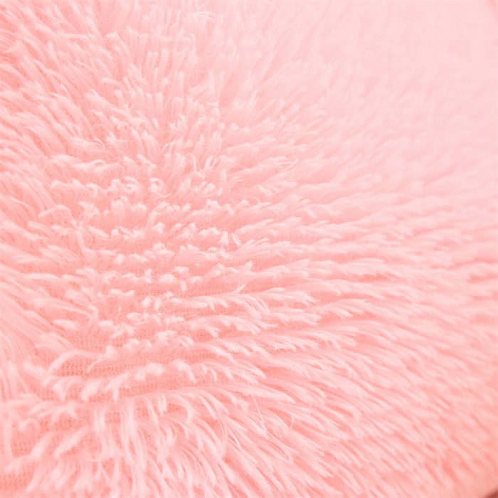 91家纺网 家纺一手货源 找家纺 品尚嘉 2025新款长毛绒拥抱式腰靠跨境外贸水貂绒靠垫沙发靠背 腰靠-浅粉