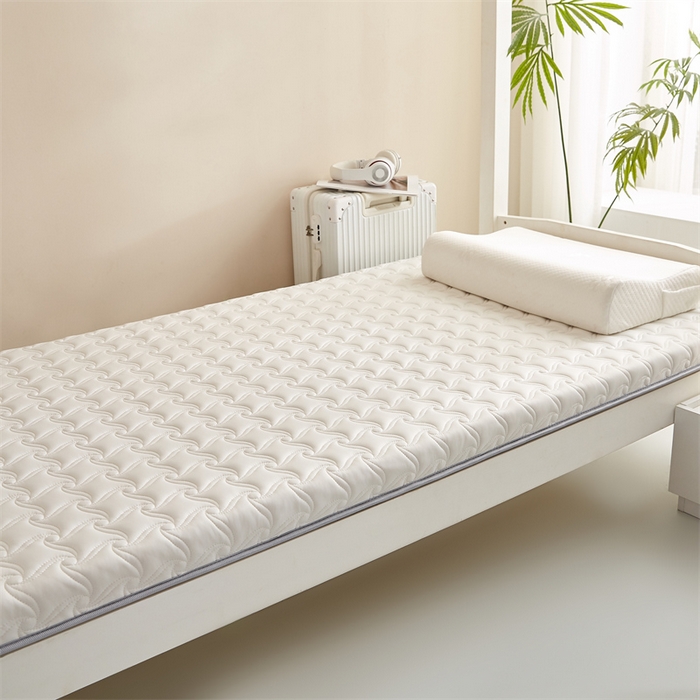 91家纺网 家纺一手货源 找家纺 寐珂 2025新款乳胶凉席床垫A类反面水洗棉加厚床垫学生宿舍床垫 贵族白