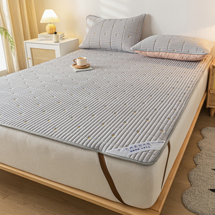 91家纺网 家纺一手货源 找家纺 鑫钰 2024新款1公分厚乳胶床垫薄款席梦思保护垫床护垫-星愿 乳胶床褥-星愿-柏林灰