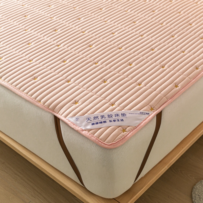 91家纺网 家纺一手货源 找家纺 鑫钰 2024新款1公分厚乳胶床垫薄款席梦思保护垫床护垫-星愿 乳胶床褥-星愿-安娜粉