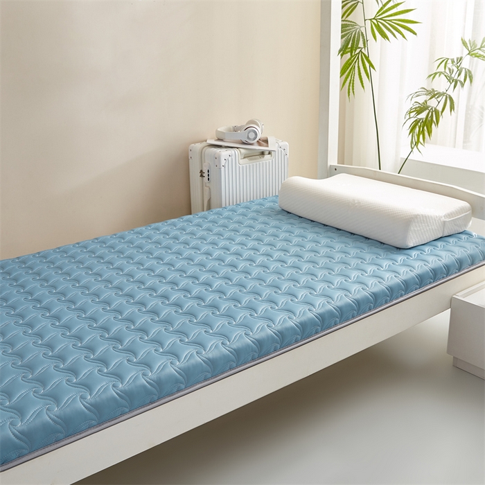 91家纺网 家纺一手货源 找家纺 寐珂 2025新款乳胶凉席床垫A类反面水洗棉加厚床垫学生宿舍床垫 繁星蓝