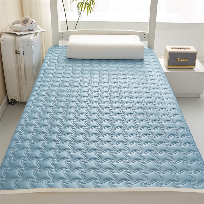 91家纺网 家纺一手货源 找家纺 寐珂 2025新款乳胶凉席床垫A类反面水洗棉加厚床垫学生宿舍床垫 繁星蓝