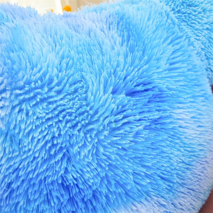 91家纺网 家纺一手货源 找家纺 品尚嘉 2025新款长毛绒拥抱式腰靠跨境外贸水貂绒靠垫沙发靠背 腰靠-星空蓝