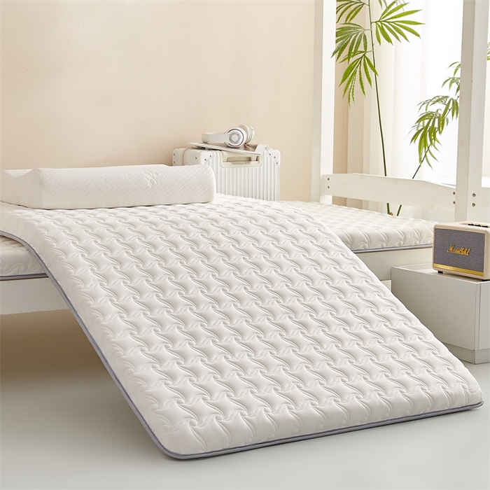 91家纺网 家纺一手货源 找家纺 寐珂 2025新款乳胶凉席床垫A类反面水洗棉加厚床垫学生宿舍床垫 贵族白