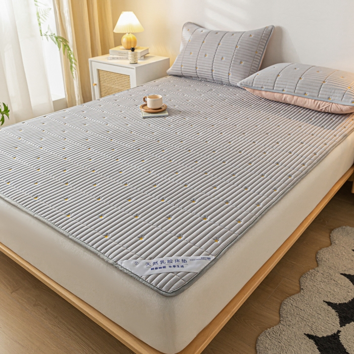 91家纺网 家纺一手货源 找家纺 鑫钰 2024新款1公分厚乳胶床垫薄款席梦思保护垫床护垫-星愿 乳胶床褥-星愿-柏林灰