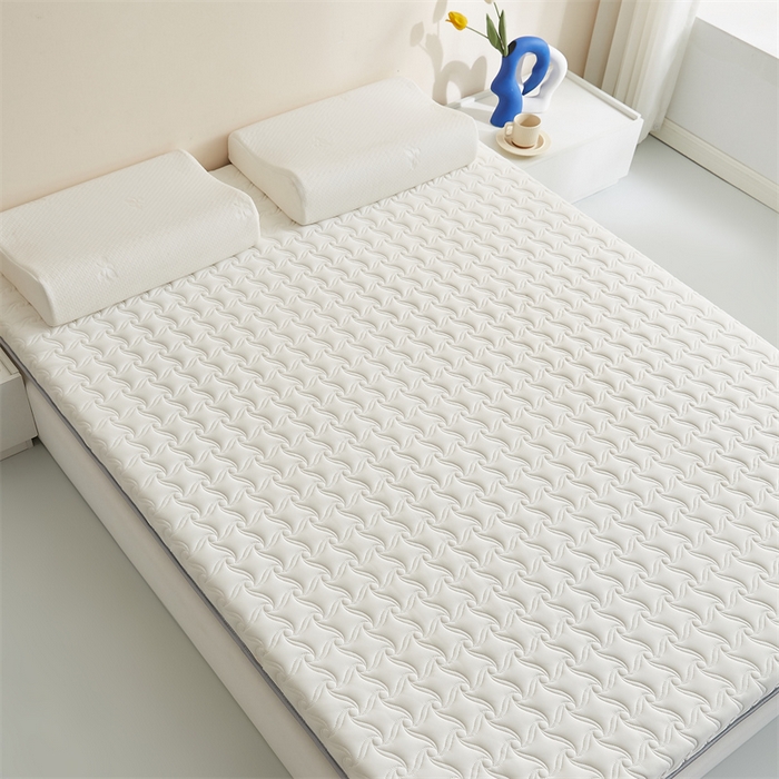 91家纺网 家纺一手货源 找家纺 寐珂 2025新款乳胶凉席床垫A类反面水洗棉加厚床垫学生宿舍床垫 贵族白