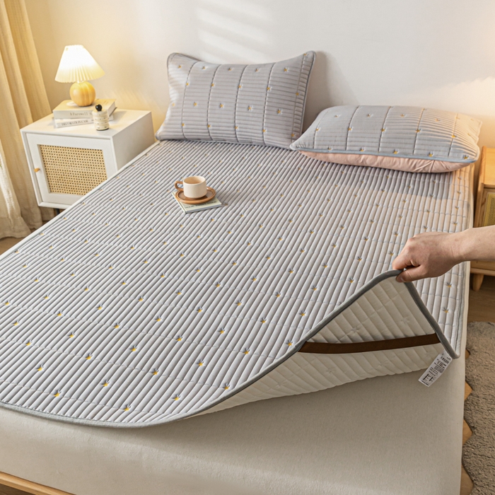 91家纺网 家纺一手货源 找家纺 鑫钰 2024新款1公分厚乳胶床垫薄款席梦思保护垫床护垫-星愿 乳胶床褥-星愿-柏林灰