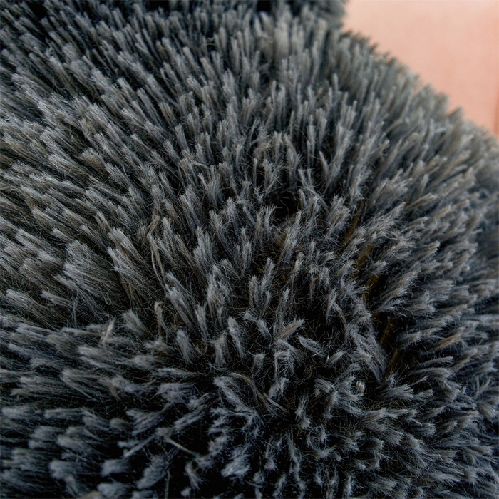 91家纺网 家纺一手货源 找家纺 品尚嘉 2025新款长毛绒拥抱式腰靠跨境外贸水貂绒靠垫沙发靠背 腰靠-深灰