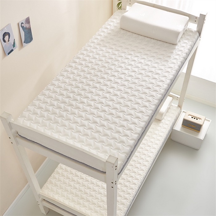 91家纺网 家纺一手货源 找家纺 寐珂 2025新款乳胶凉席床垫A类反面水洗棉加厚床垫学生宿舍床垫 贵族白