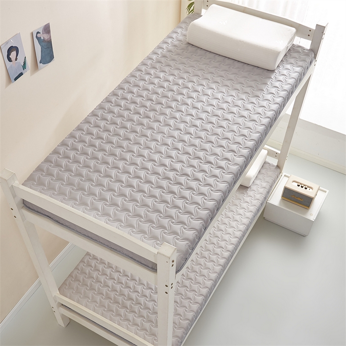 91家纺网 家纺一手货源 找家纺 寐珂 2025新款乳胶凉席床垫A类反面水洗棉加厚床垫学生宿舍床垫 绅士灰