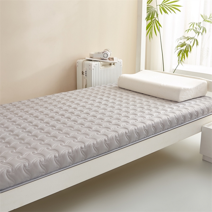 91家纺网 家纺一手货源 找家纺 寐珂 2025新款乳胶凉席床垫A类反面水洗棉加厚床垫学生宿舍床垫 绅士灰