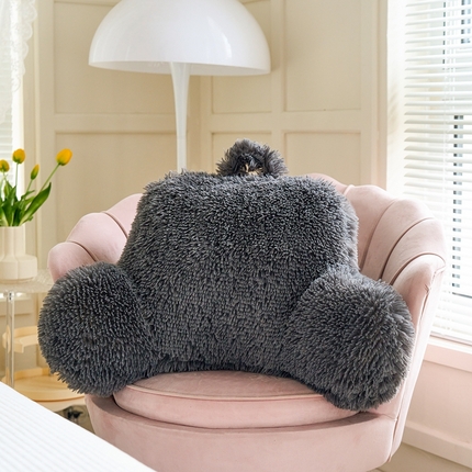 91家纺网 家纺一手货源 找家纺 （总）品尚嘉 2025新款长毛绒拥抱式腰靠跨境外贸水貂绒靠垫沙发靠背