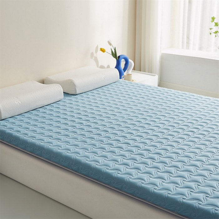 91家纺网 家纺一手货源 找家纺 寐珂 2025新款乳胶凉席床垫A类反面水洗棉加厚床垫学生宿舍床垫 繁星蓝