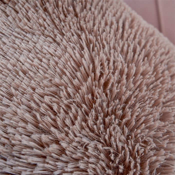 91家纺网 家纺一手货源 找家纺 品尚嘉 2025新款长毛绒拥抱式腰靠跨境外贸水貂绒靠垫沙发靠背 腰靠-卡其