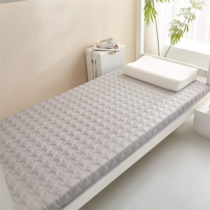 91家纺网 家纺一手货源 找家纺 寐珂 2025新款乳胶凉席床垫A类反面水洗棉加厚床垫学生宿舍床垫 绅士灰