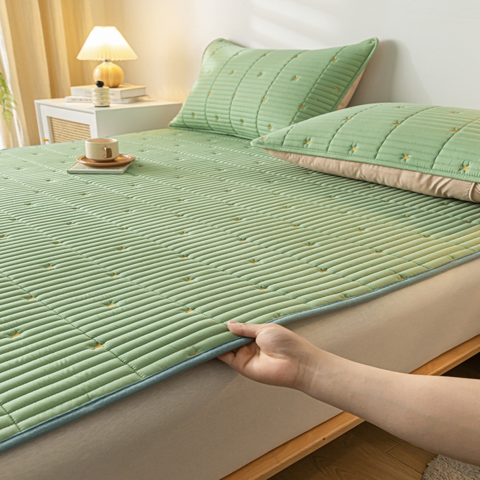 91家纺网 家纺一手货源 找家纺 鑫钰 2024新款1公分厚乳胶床垫薄款席梦思保护垫床护垫-星愿 乳胶床褥-星愿-云川绿