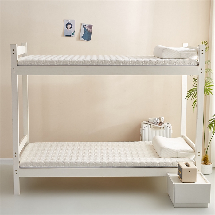 91家纺网 家纺一手货源 找家纺 寐珂 2025新款乳胶凉席床垫A类反面水洗棉加厚床垫学生宿舍床垫 贵族白