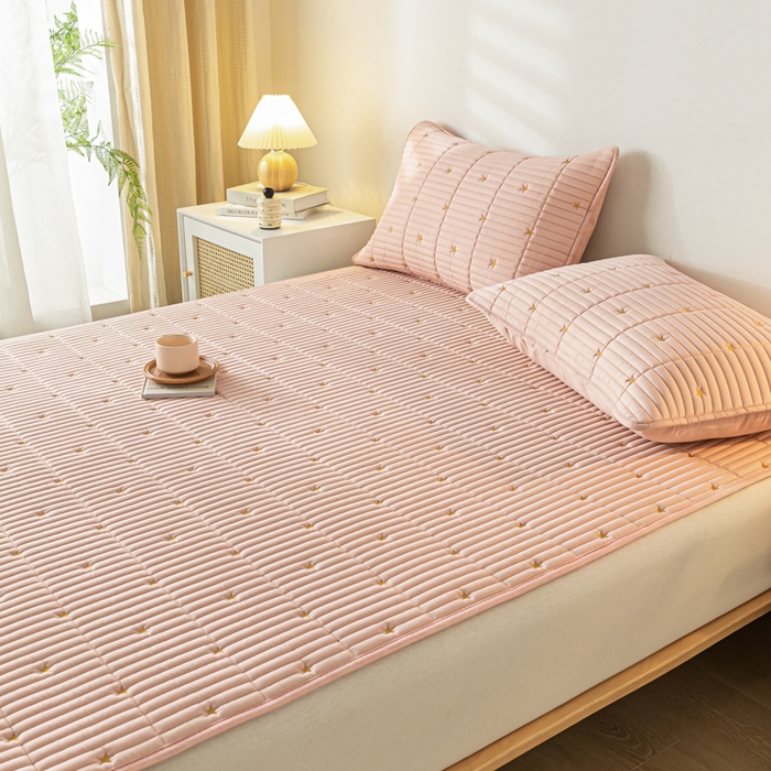 91家纺网 家纺一手货源 找家纺 鑫钰 2024新款1公分厚乳胶床垫薄款席梦思保护垫床护垫-星愿 乳胶床褥-星愿-安娜粉