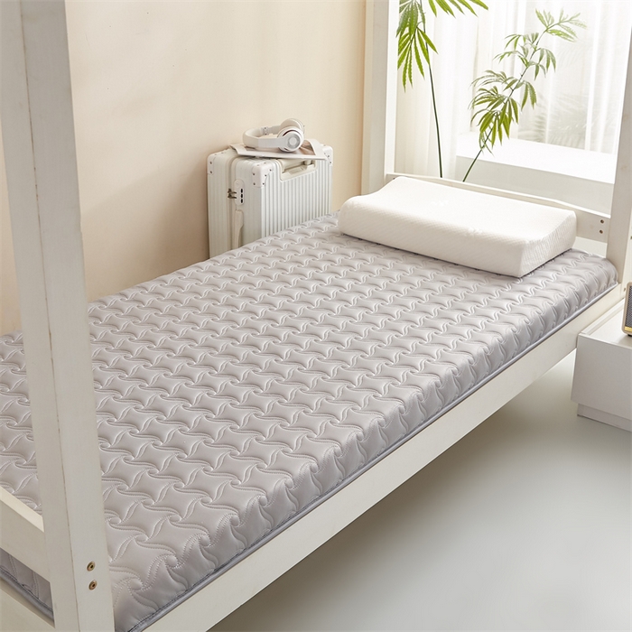 91家纺网 家纺一手货源 找家纺 寐珂 2025新款乳胶凉席床垫A类反面水洗棉加厚床垫学生宿舍床垫 绅士灰