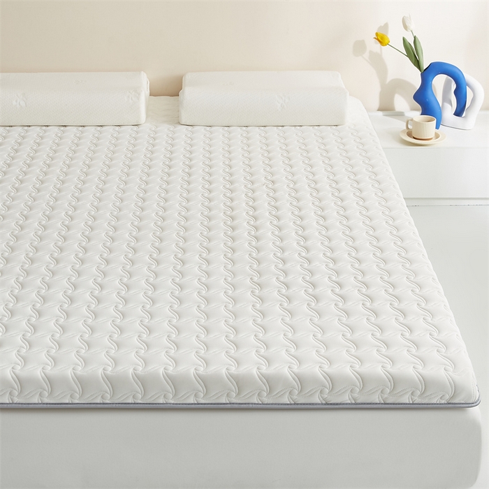 91家纺网 家纺一手货源 找家纺 寐珂 2025新款乳胶凉席床垫A类反面水洗棉加厚床垫学生宿舍床垫 贵族白