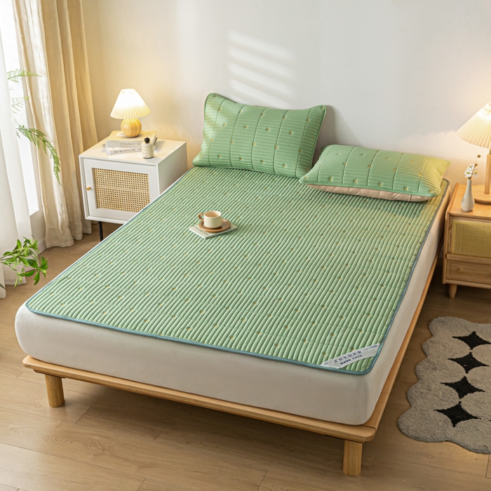 91家纺网 家纺一手货源 找家纺 鑫钰 2024新款1公分厚乳胶床垫薄款席梦思保护垫床护垫-星愿 乳胶床褥-星愿-云川绿