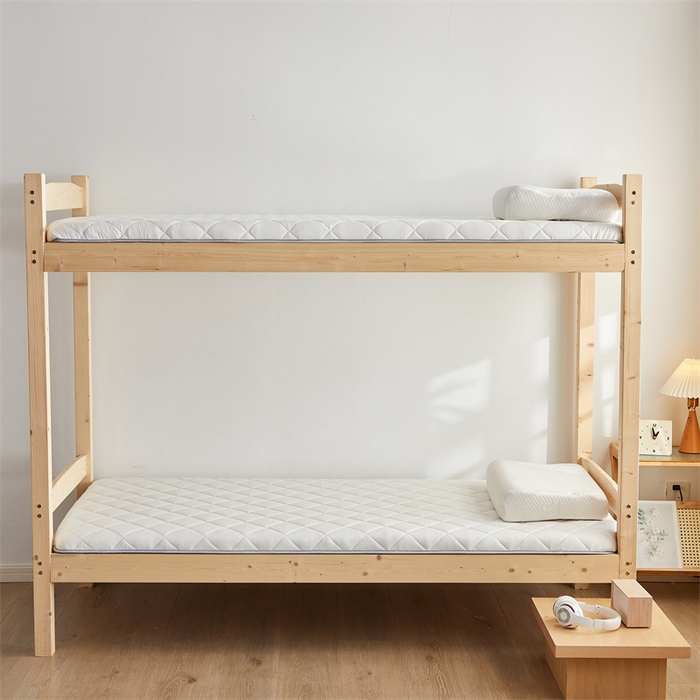 91家纺网 家纺一手货源 找家纺 寐珂 2025新款水洗棉大豆床垫 学生款 方格-贵族白