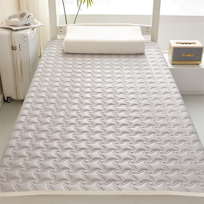 91家纺网 家纺一手货源 找家纺 寐珂 2025新款乳胶凉席床垫A类反面水洗棉加厚床垫学生宿舍床垫 绅士灰