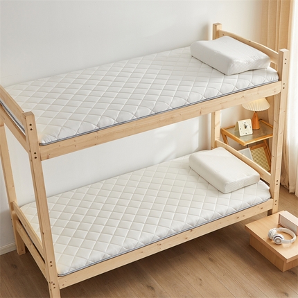寐珂 2025新款水洗棉大豆床垫 学生款 方格-贵族白