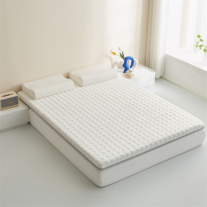 91家纺网 家纺一手货源 找家纺 寐珂 2025新款乳胶凉席床垫A类反面水洗棉加厚床垫学生宿舍床垫 贵族白